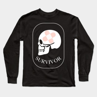 Survivor Skull Design Long Sleeve T-Shirt